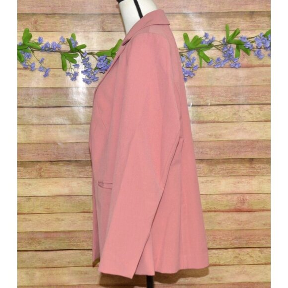 Lane Bryant Womens Size 16 Dusty Rose The Bryant Blazer Work Travel One Button - Picture 5 of 12